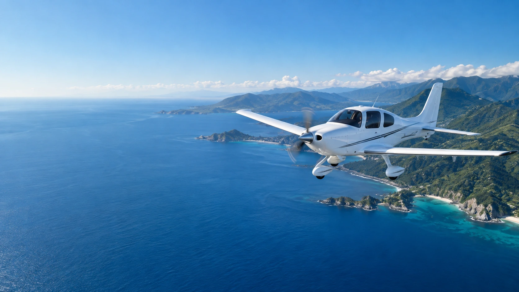 ALFA conceptual aviation image of an aircraft above a coastline